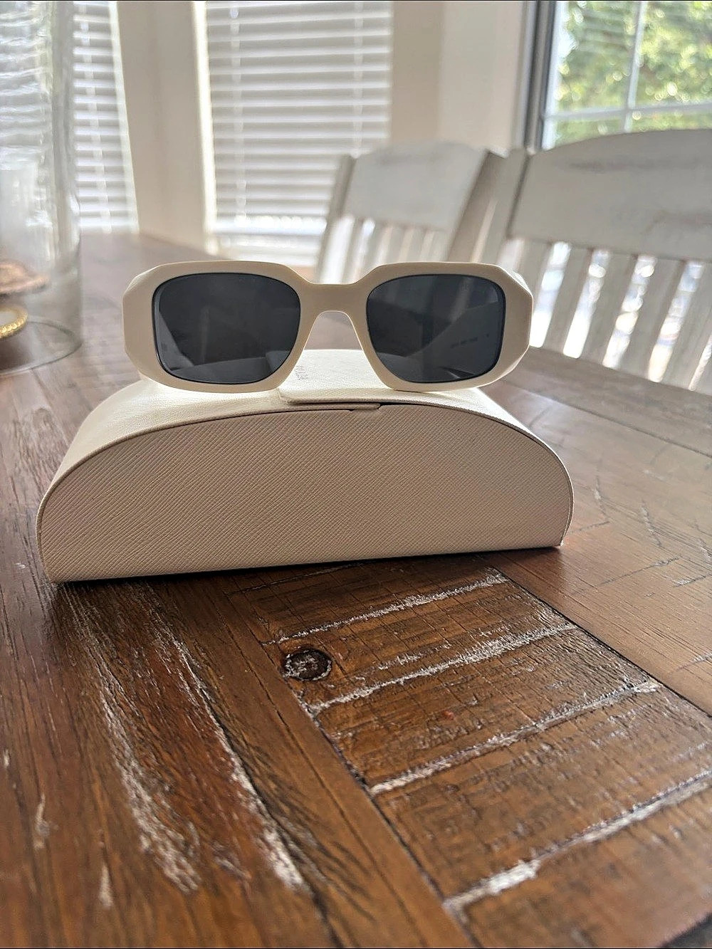 Prada Symbole Sunglasses PR 17WS White & Black